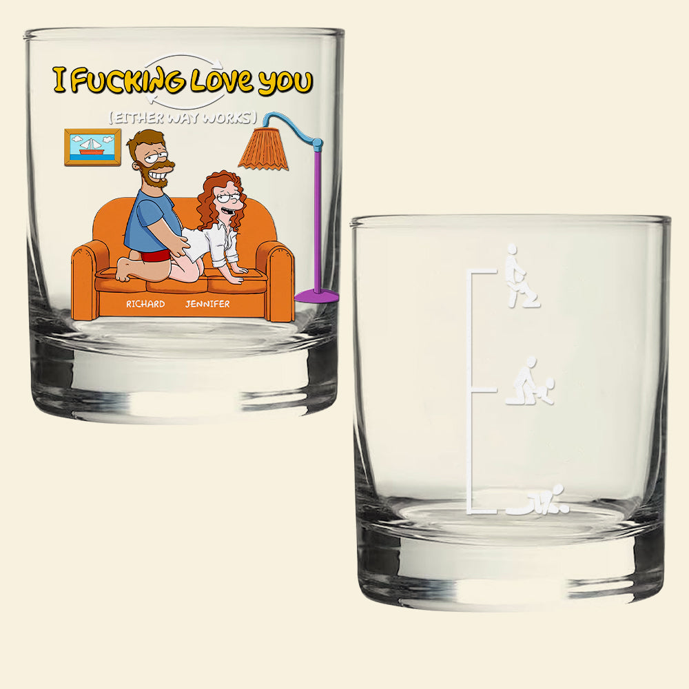 Naughty Couple Round Whiskey Glass - Personalized Gifts For Couple 01toqn160525pa-Homacus