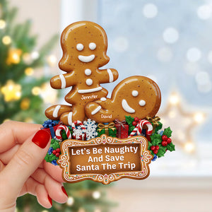 Naughty Gingerbread Couple Christmas Ornament - Personalized Gifts For Couple 02huqn100925-Homacus