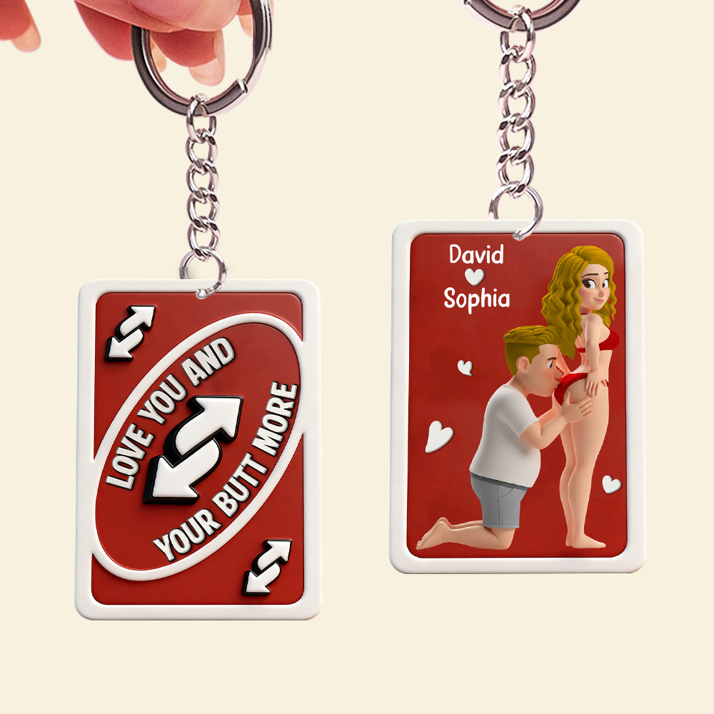 Personalized Funny Gifts For Couple Keychain 07natn181225 Valentine Gifts-Homacus