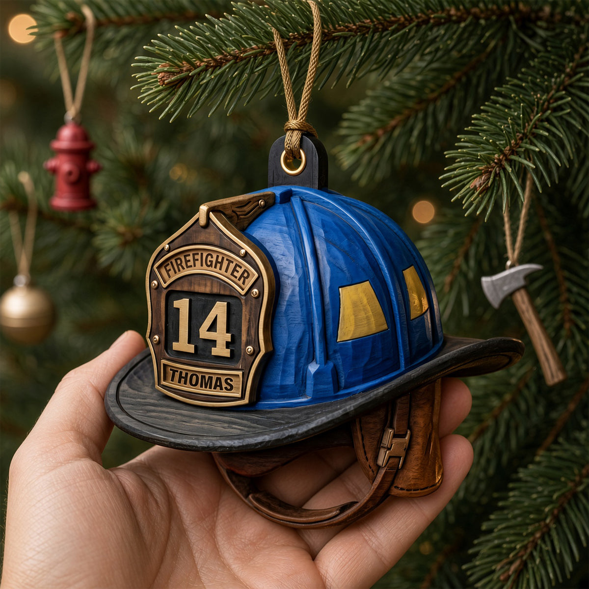 Firefighter Helmet Acrylic Ornament - Personalized Christmas Gifts For Firefighter 07pglu201026-Homacus