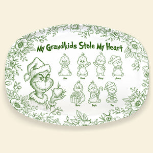 Grandma Green Monster Resign Plate - Personalized Gifts For Christmas Grandma Plate 02PGTA200925-Homacus