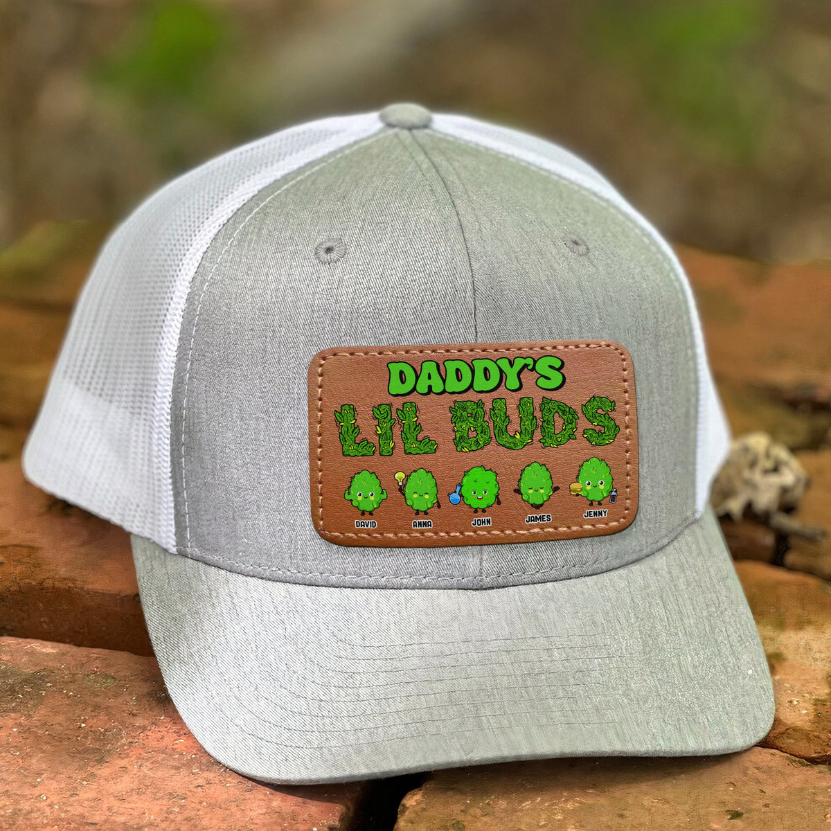 Weed Dad Trucker Hat - Personalized Gifts For Father 04ACTN210524-Homacus