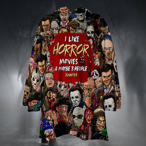 I Like Horror Movies, Gift For Horror Movie Fan, Personalized Hoodie, Horror Oversized Hoodie, Halloween Gift 01HUHN180723-Homacus