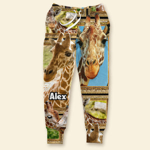 Personalized Gifts For Giraffe Lovers Joggers Sweatpants 07QHMH271224-Homacus