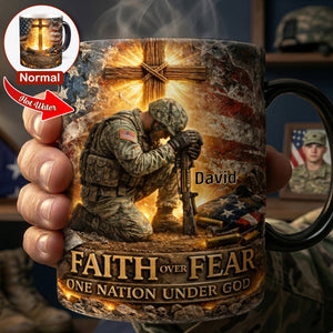 Faith Over Fear Magic Coffee Mug - Personalized Gifts For Veteran 04TOLU280326