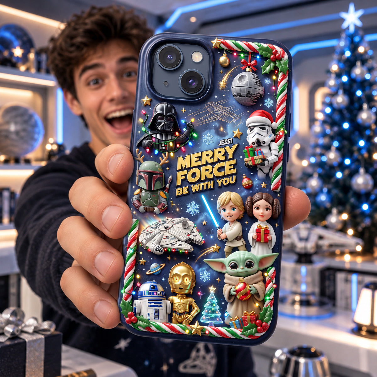 Merry Galactic Force Christmas Phone Case - Personalized Christmas Gifts 02palu201026-Homacus