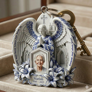 Angel Memorial Keychain - Custom Photo Gifts For Heaven 02PALU280226-Homacus