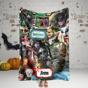 Personalized Gifts For Horror Fans Blanket 02hutn310824 Halloween Horror Movie Characters-Homacus