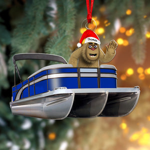 Personalized Gifts For Pontoon Lovers Christmas Ornament, Happy Bigfoot 08qhqn140924-Homacus