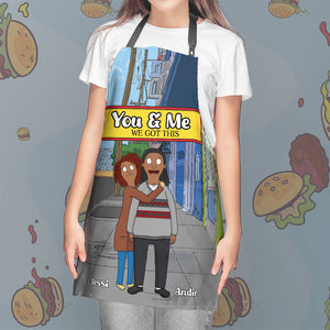 Personalized Gifts For Couple Apron Cartoon Lover 05XQLU251224HG-Homacus