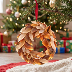 Horse Wreath Sea Glass Effect Ornament - Personalized Gifts For Horse Lovers 06qhtn121026-Homacus