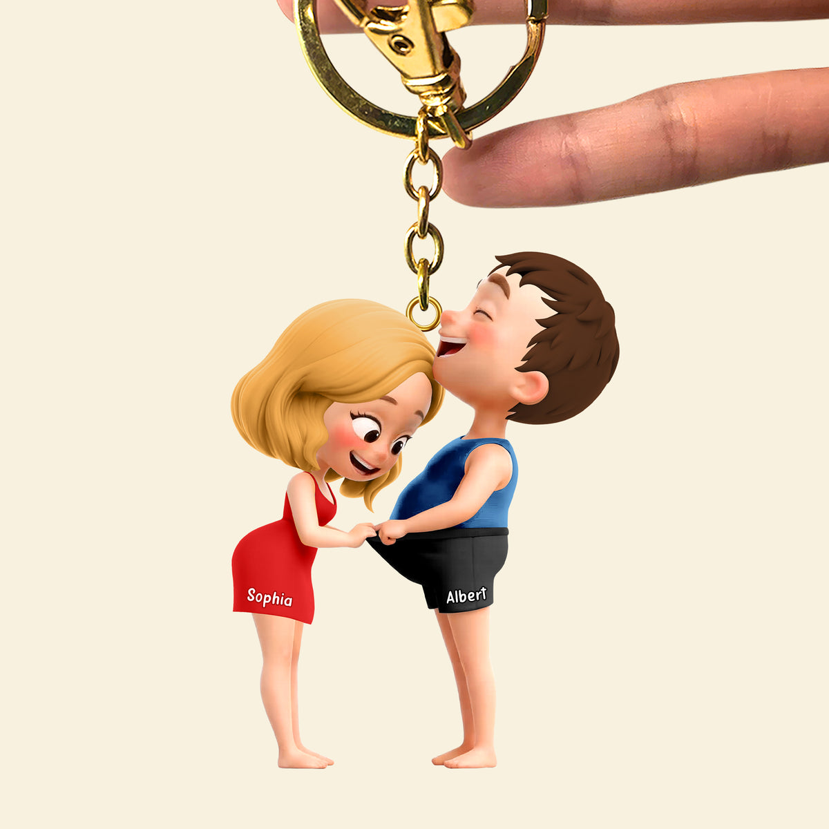 Cheeky Couple Keychain - Personalized Gifts For Couple 02qhqn291025-Homacus