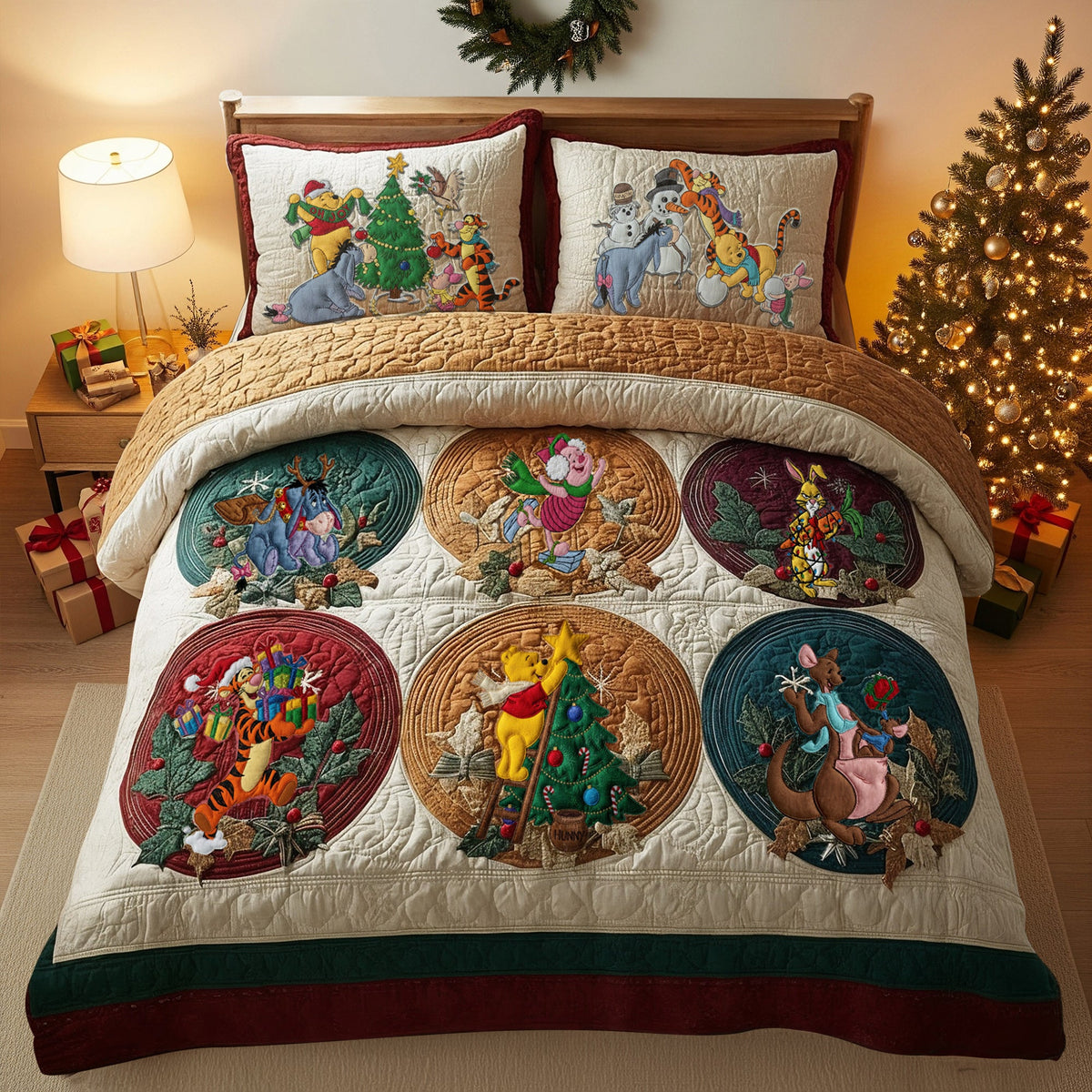 Cute Christmas Gang Quilt Bed Set - Personalized Gifts For Movie Fans 03QHLU031025-Homacus