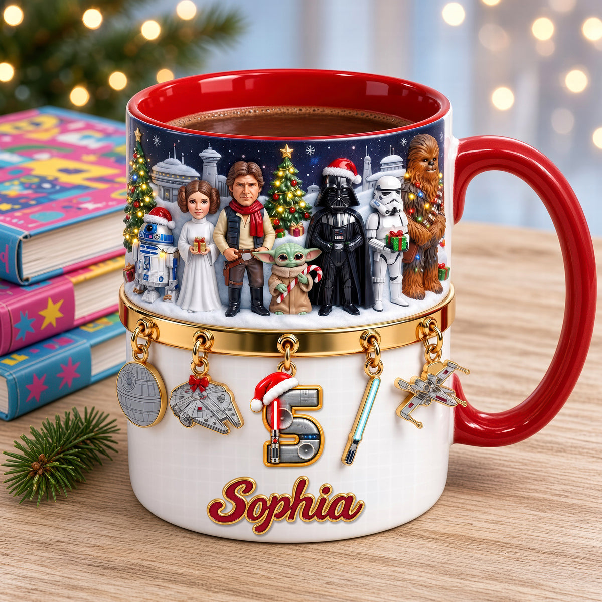 Warriors Merry Xmas In The Universe Accent Mug - Personalized Christmas Gifts 01tyqn280926