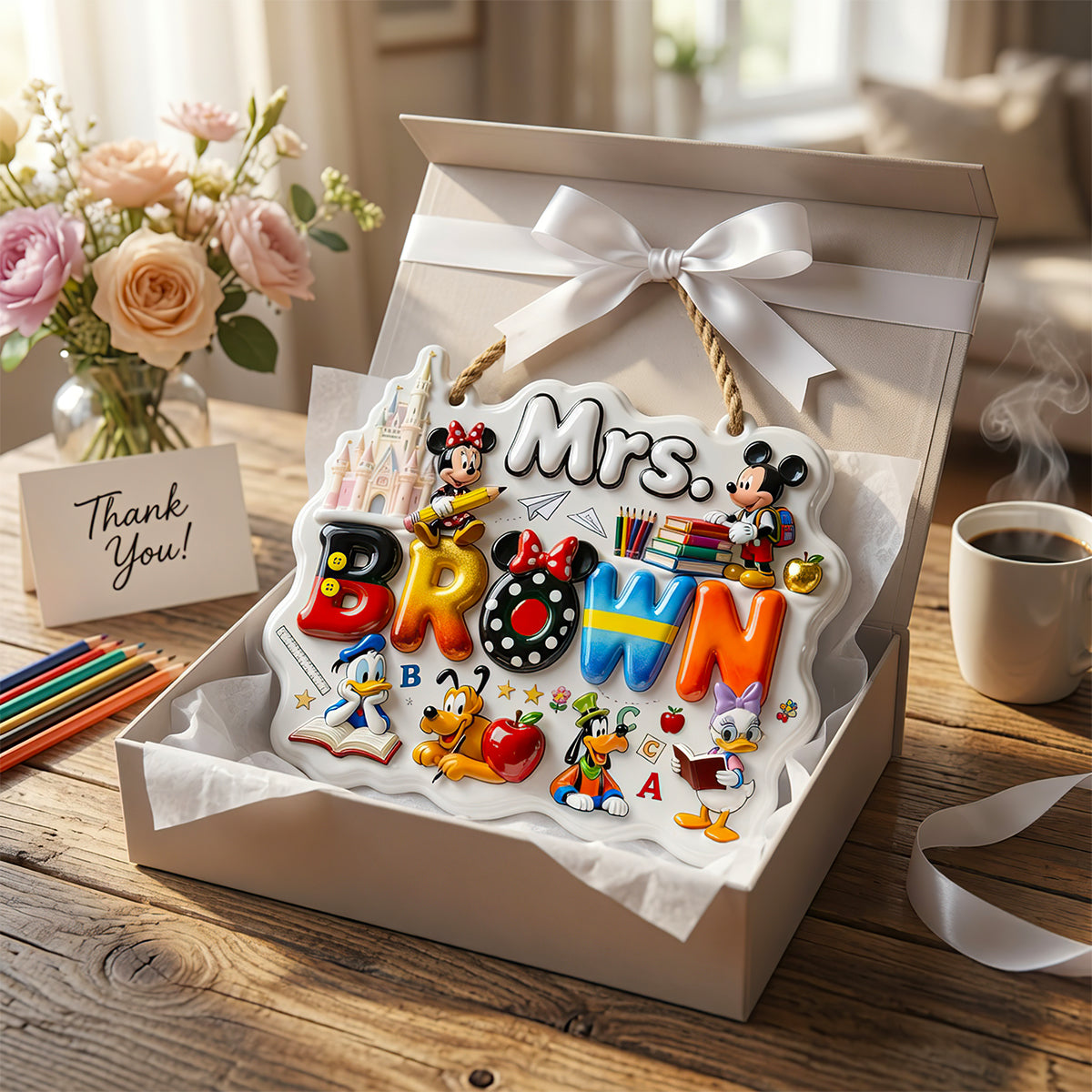 Cute Alphabet Welcome Classroom Sign - Personalized Gifts For Teachers 05QHDT230726