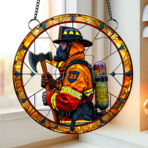 Personalized Gifts For Firefighter Suncatcher Ornament 05ACDT280824-Homacus