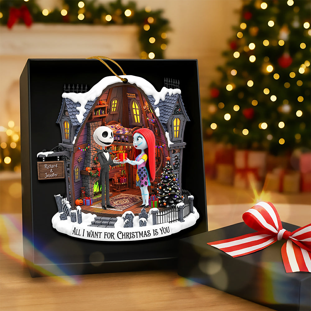 Spooky Couple Christmas Ornament - Personalized Gifts For Couple 02pgqn120925-Homacus