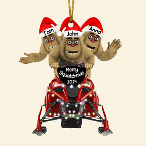 Personalized Gifts For Snowmobile Rider Christmas Ornament, Happy Bigfoot 01QHDT140924-Homacus