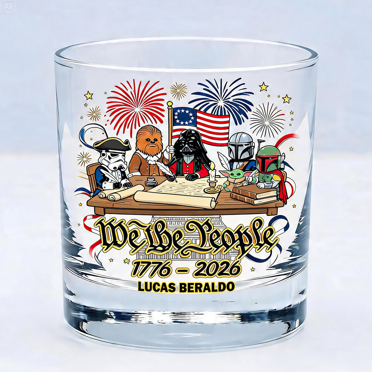 Lovely Warriors Celebrated America 250th Anniversary Drinking Glass - Personalized Gifts For Patriots 04todt050626