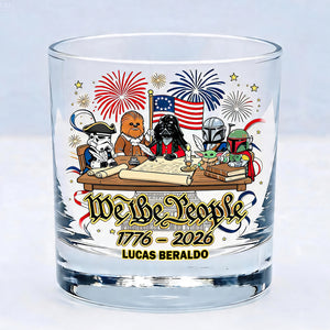 Lovely Warriors Celebrated America 250th Anniversary Drinking Glass - Personalized Gifts For Patriots 04todt050626