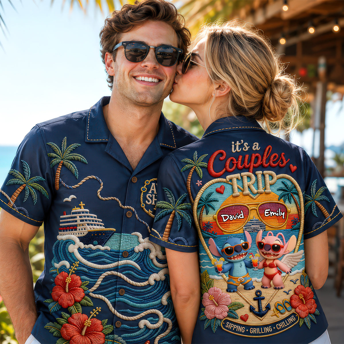Couple Trip Hawaiian Shirt - Personalized Gifts For Couple 01padh220626-Homacus