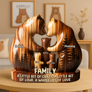 Personalized Gifts For Bear Family Acrylic Plaque 03TGPU180625-Homacus