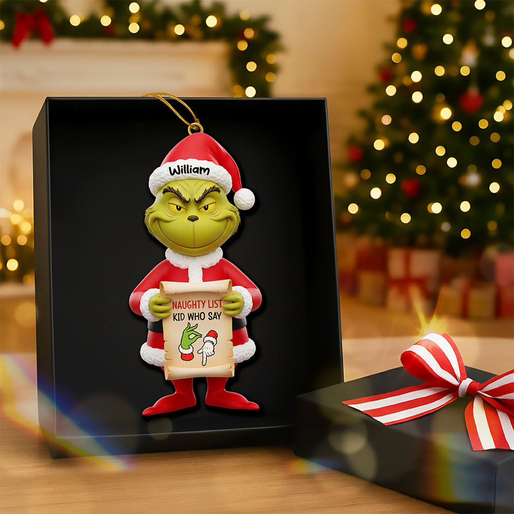Funny Green Monster Acrylic Christmas Ornament - Personalized Gifts For Christmas 03naqn211125-Homacus