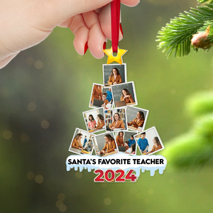 Teacher Custom Photo Acrylic Christmas Ornament 09HUPU270924-Homacus