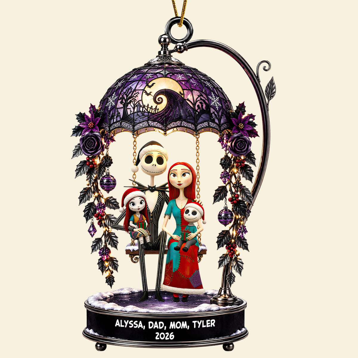 Cute Spooky Family Acrylic Ornament - Personalized Christmas Gifts For Family 02ohdt031026-Homacus