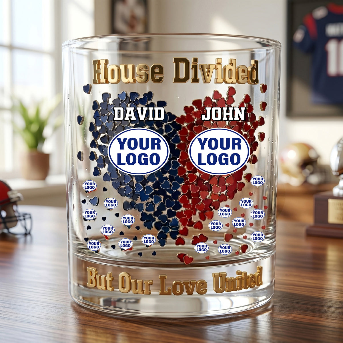 Love United Drinking Glass - Personalized Gifts For Couples 05ohlu170626-Homacus