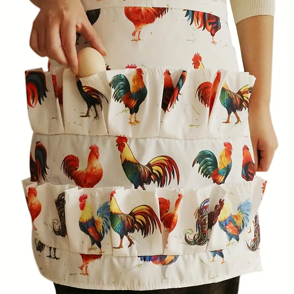 Durable Egg Collecting Apron With Pockets For Chicken, Duck, and Goose Farmers 05acxx161224-Homacus