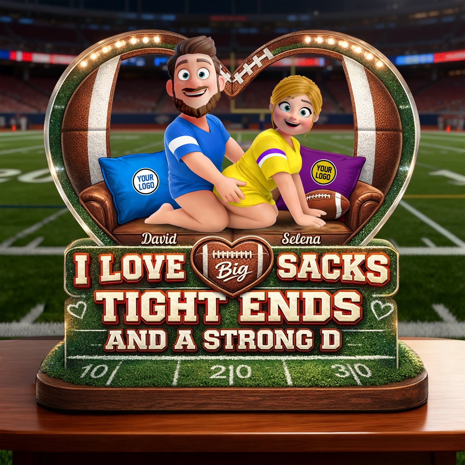 Bold Love Sporty Couple Acrylic Plaque - Personalized Gift For Sporty Couples 02HULU130126-Homacus