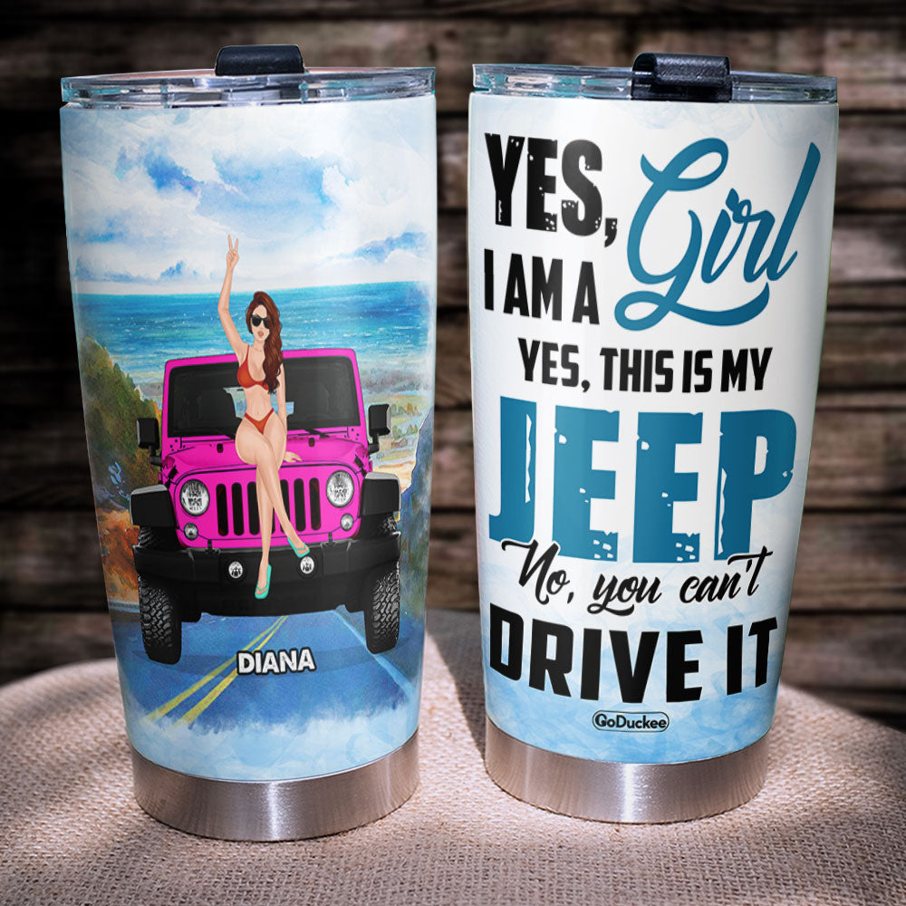 Personalized Gifts For Her Tumbler I Am A Girl This Is My Car-Homacus