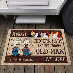 Personalized Gifts For Couple Farmer Doormat Chicken Lady 03XQDT170225HG-Homacus