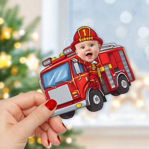 Custom Photo Funny Gifts For Kid Christmas Firefighter Ornament 01xqpu191124-Homacus