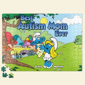 Personalized Gifts For Autism Awareness Jigsaw Puzzle Best Autism Mom Ever 04TGMH190225-Homacus