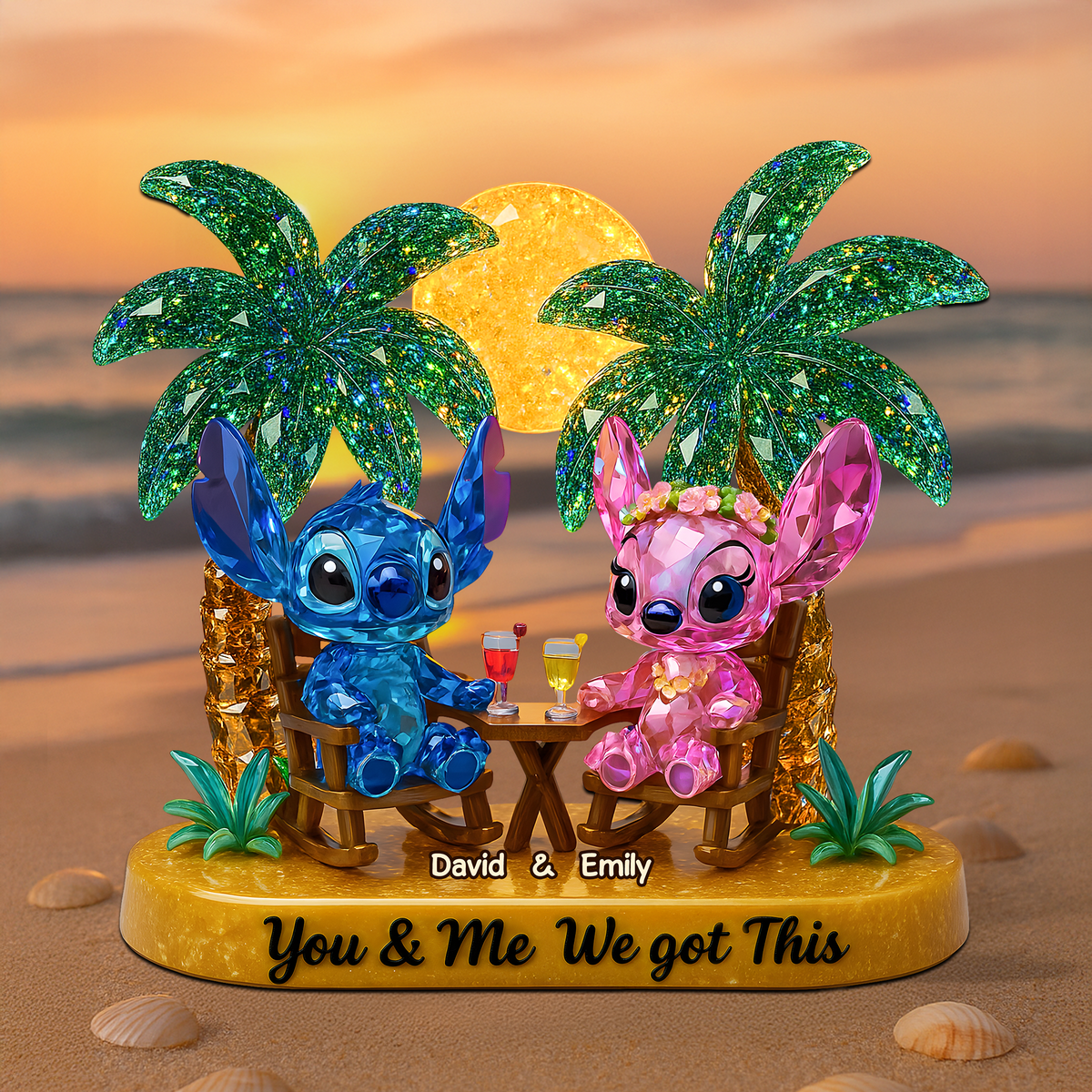 Beach Couple Acrylic Plaque - Personalized Gifts For Couple 05TOPU040625-Homacus