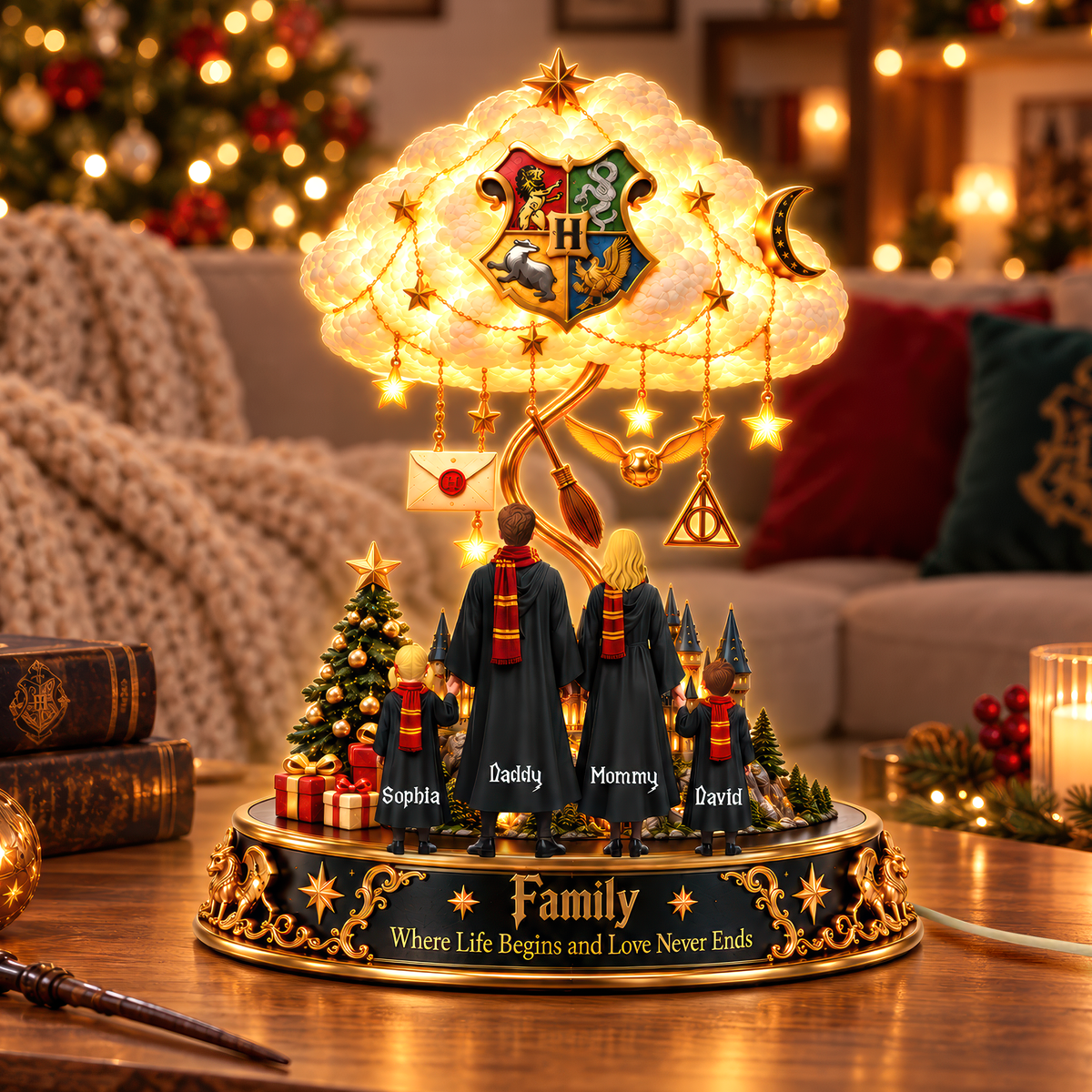Enchanted Family Acrylic Light Box - Personalized Christmas Gifts For Family 07ohqn121026-Homacus