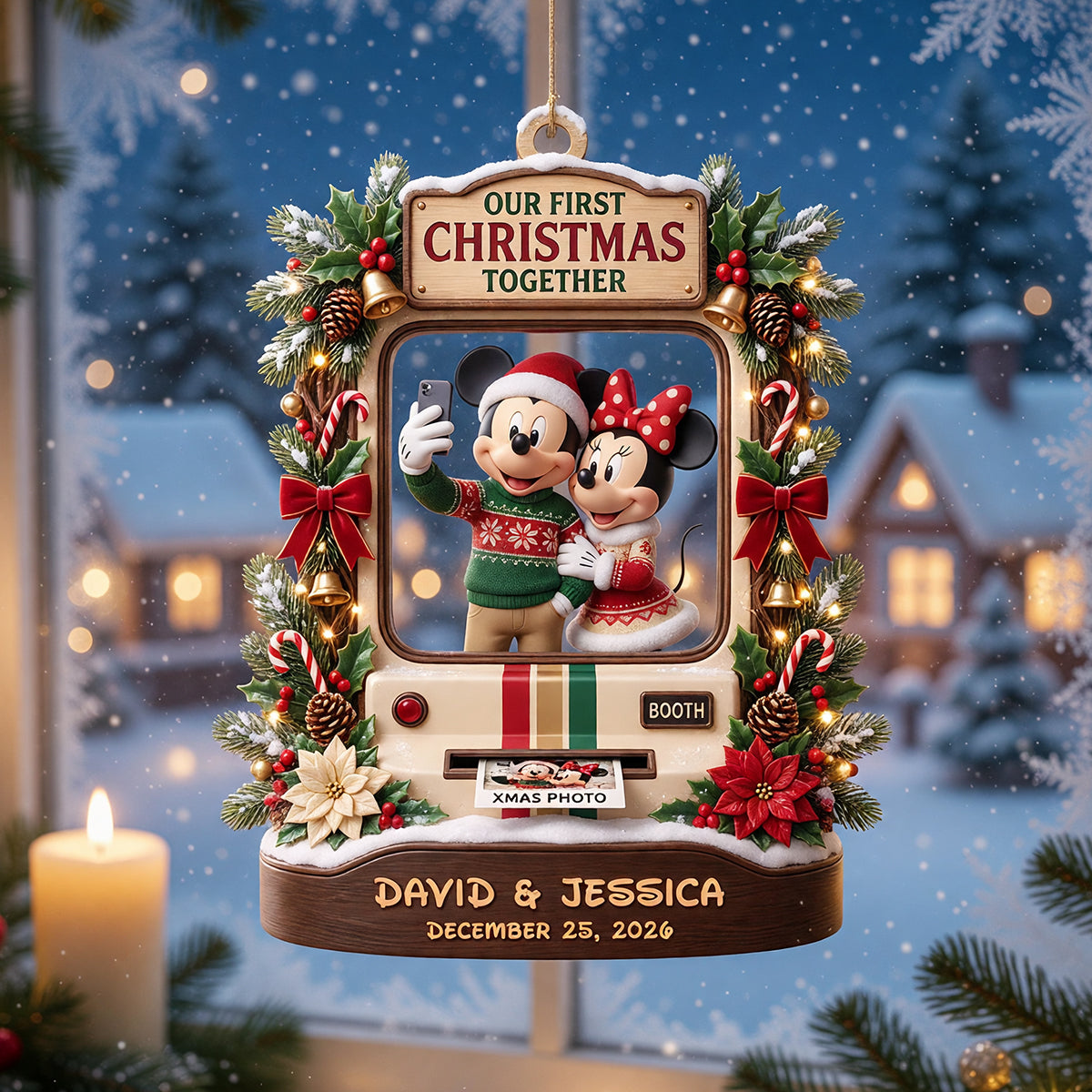 Our First Christmas Together Ornament - Personalized Gifts For Couple 07todt010826-Homacus