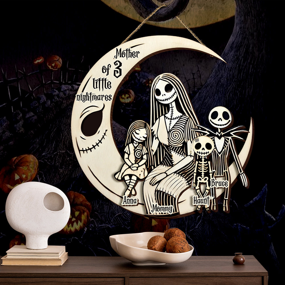 Nightmare Mom Wood Sign - Personalized Gifts For Mother 03TGLU010425-Homacus