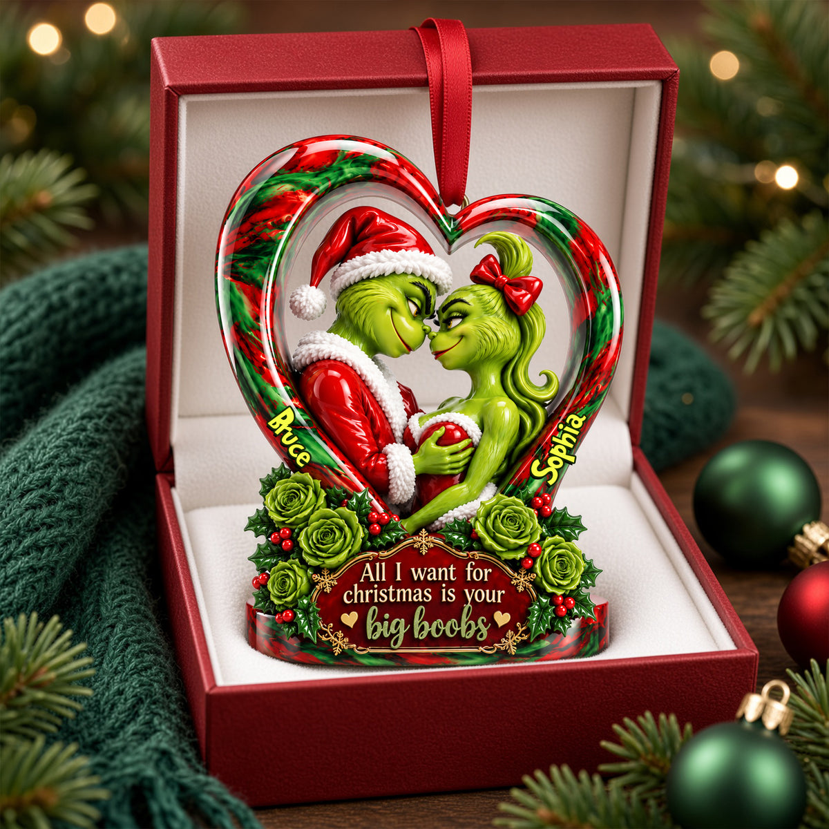 Playful Desire Couple Ornament - Personalized Christmas Gifts 05ohlu240926
