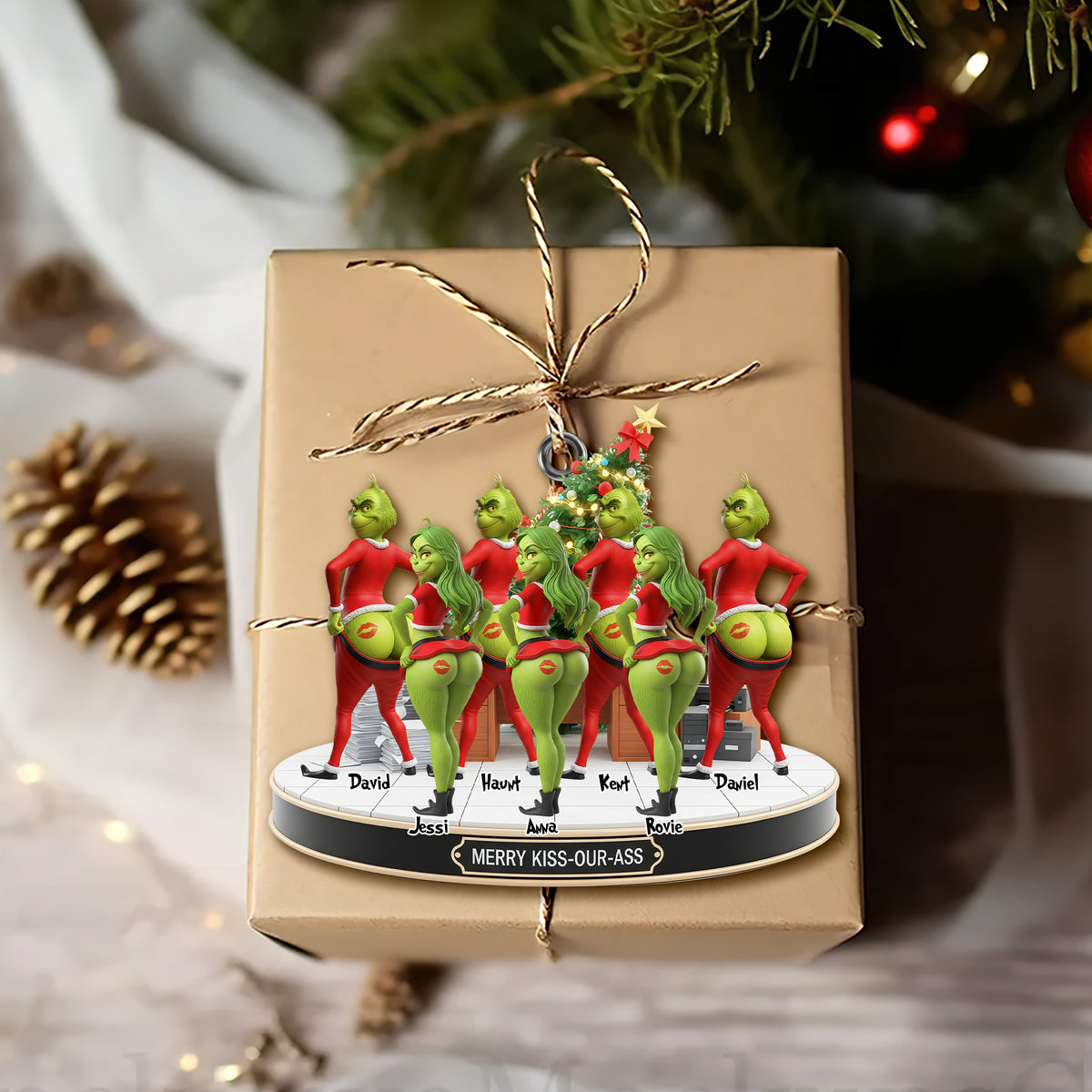 Coworker Merry A**mas Ornament - Personalized Gifts For Coworkers 04ohlu071125-Homacus
