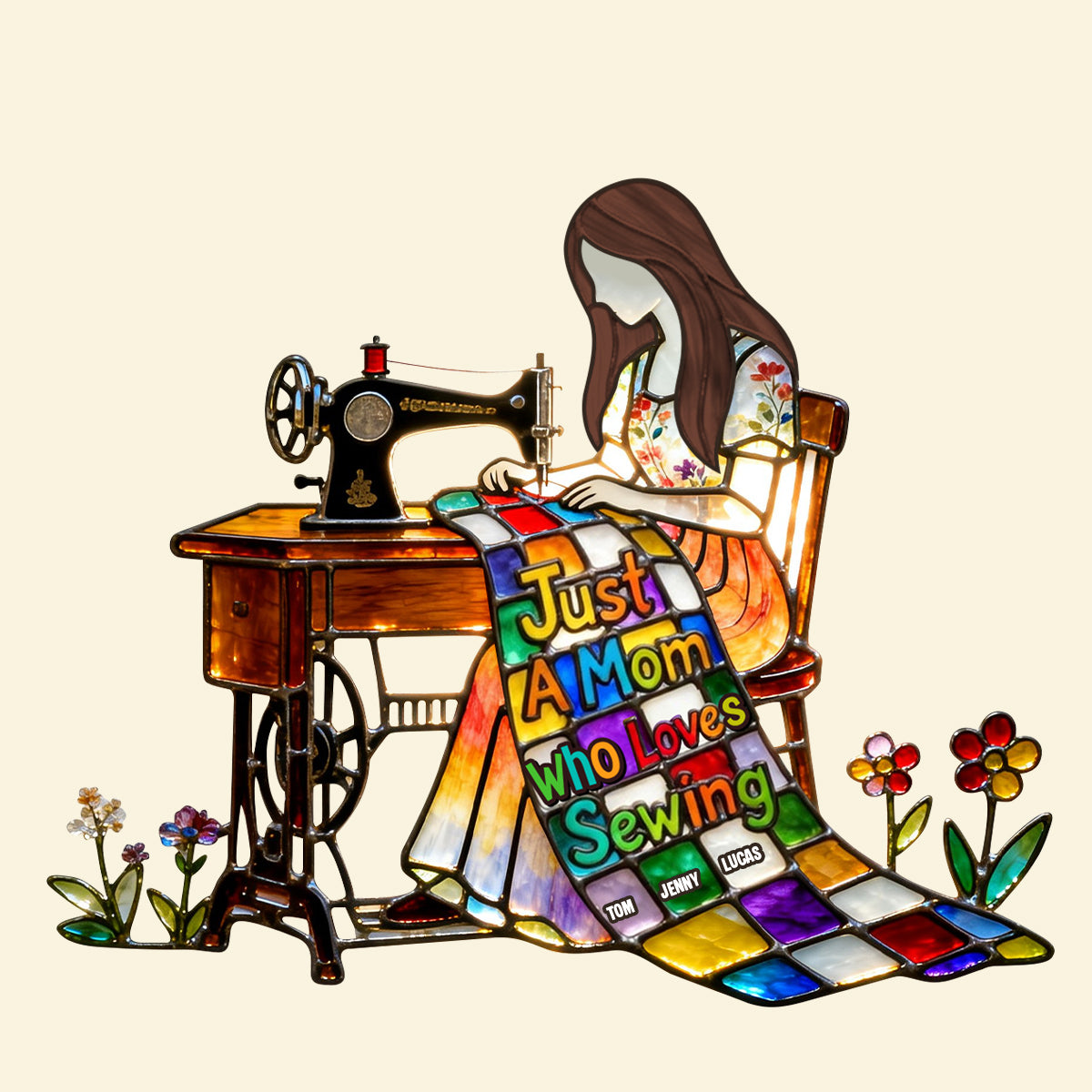 Mom’s Sewing Corner Suncatcher - Personalized Gifts For Mom 04OHTN250326-Homacus