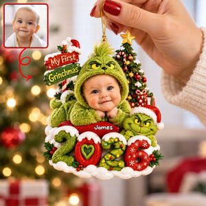 My First Christmas Baby Face 2026 Ornament - Custom Photo Gifts For Christmas Ornament 01PAQN180926