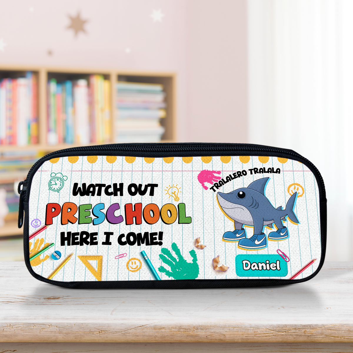 Funny Character Pencil Case - Personalized Gifts For Kids 01hulu010825-Homacus