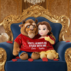 Fairy Tale Couple In Cute Shirt Shaped Pillow, Personalized Gifts For Couple 03QHLU111225-Homacus