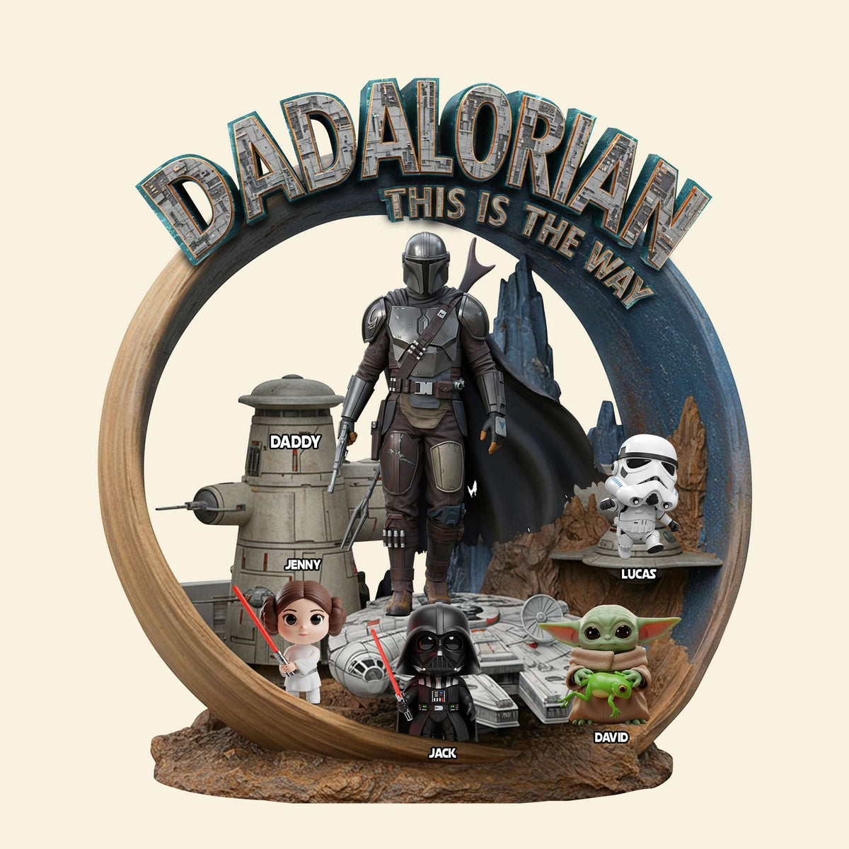 Holiday Gift For Dad – Personalized This Is The Way Plaque 02QHTN300425-Homacus