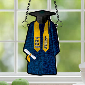 Personalized Gift Graduation Gown Suncatcher Ornament 04OHLU261224-Homacus