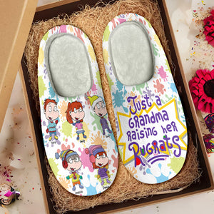 Personalized Gifts For Grandma Home Slippers Cartoon Characters 06TGQN071124HG-Homacus