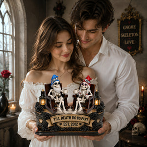 Couple Gnome Skeleton Acrylic Plaque - Personalized Gifts For Couple 05ohlu180826-Homacus